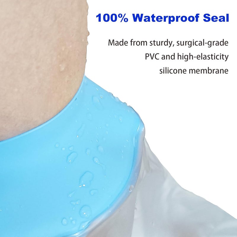 Tideshake Wateproof Cast Covers for Shower Leg Adult, Full Leg Protector Shower Bandage Wound Showering for Broken Knee Foot Ankle Wound Burns Care Supplies, After Surgery Gifts,Reusable(30.7 in. Long) - Image 3
